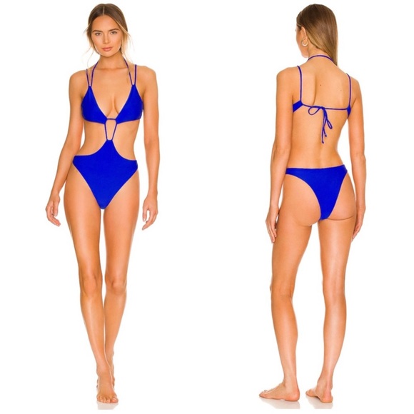 Lovewave Other - Lovewave The Gio One Piece Cutout Swimsuit Sz S Revolve Cobalt Blue